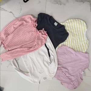 Assorted ZARA Girls' Long Sleeve and Short Sleeve Tops BUNDLE
